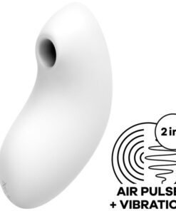 SATISFYER VULVA LOVER 2 ESTIMULADOR Y VIBRADOR - AZUL - BLANCO