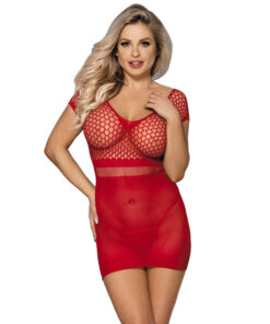 SUBBLIME - 951924 KURZES ROTES HKELKLEID MIT GRILL EINE GRÖSSE